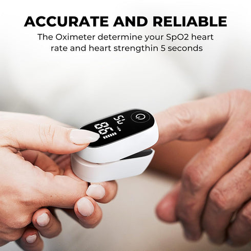 Fingertip Pulse Oximeter, Accurate Blood Oxygen Saturation Monitor (SpO2) and Pulse Rate (PR) Health Fitness Detector with AAA Batteries...