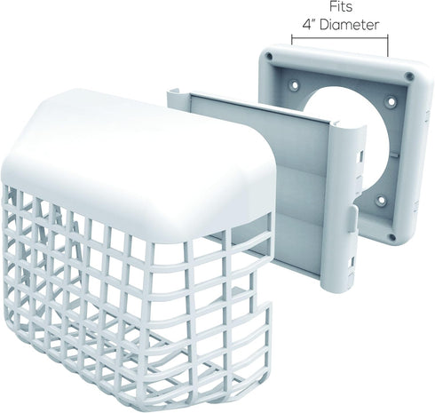 Deflecto GH4WEC/2 Louvered Dryer Hood with Bird Guard