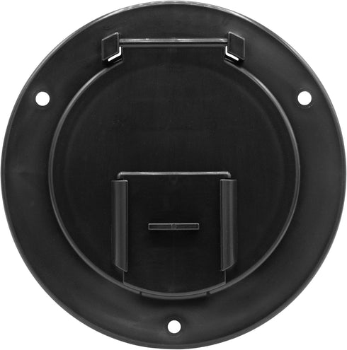 RV 5-inch Round Electric Cable Hatch for 30 and 50 Amp Cords (Black)...