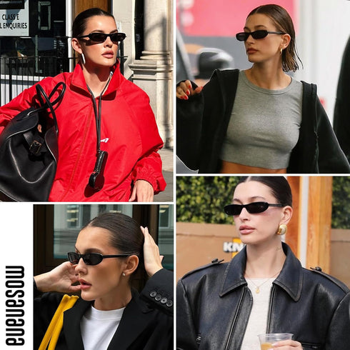 mosanana Elongated Narrow Cat Eye Sunglasses for Women MS52357...