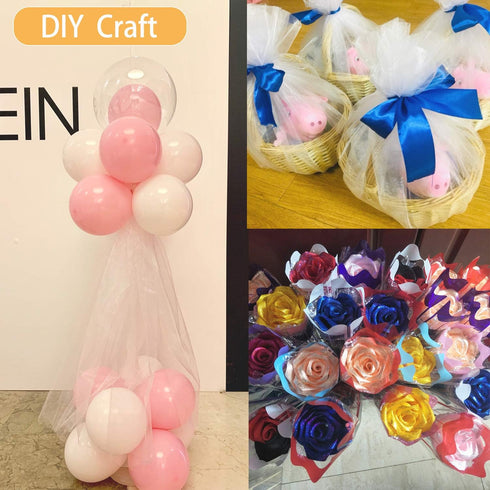 Crystal Organza Tulle Sheer Fabric Backdrop Curtains for Wedding Baby Shower Birthday Party Event Decor, 19” by 30 Yard (Gold)...