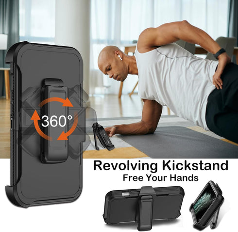 for iPhone 11 Pro Max Case with Belt Clip Holster,Built-in Screen Protector,Heavy Duty Shockproof Drop Protection Military Grade Durable Phone Cov...