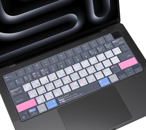 Shortcuts Hotkey Keyboard Cover for 2024-2021 MacBook Pro 14 inch A3112 A3401 A3185 A2992 A2918 A2779 A2442 with M4 M3 M2/ Pro 16" A3403 A3186 A29...