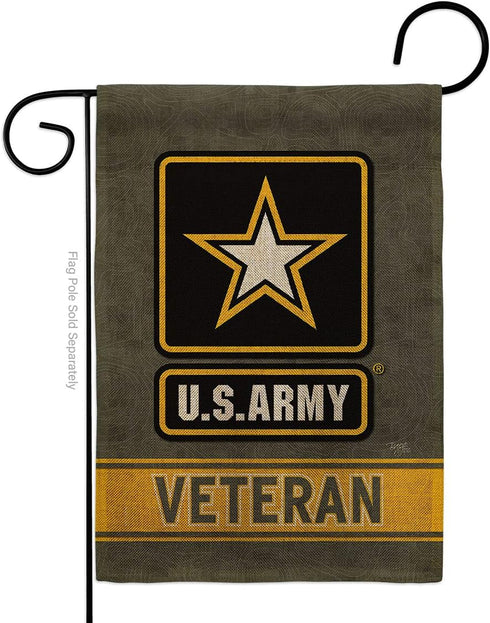 Breeze Decor US Army Veteran Garden Flag Armed Forces Rangers United State American Military Retire Official House Banner Small Yard Gift Double-S...