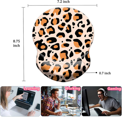 Mouse Pad with Wrist Support, Pain Relief Ergonomic Mouse Pad, Comfortable Computer Mouse Pad Wrist Rest with Non-slip PU Base for Home Office Wor...