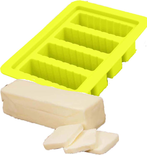 butter molds Large 4 Cavities Silicone butter mold Pudding & Jello Shot Mold butter stick molds,Cheesecake, butter mold with lid Product Dimension...