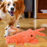 Palksky Wiggly Lobster Dog Toy, Funny Lobby Interactive Dog Toys Lobster, Floppy Lobster Pet Squeak Toys, USB-Rechargeable Action Moving Dog Toy, ...