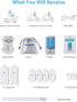 NURSAL 24 Modes TENS Unit Muscle Stimulator with Continuous Stimulation, Rechargeable Electronic Pulse Massager with 8 Pads for Back and Shoulder ...