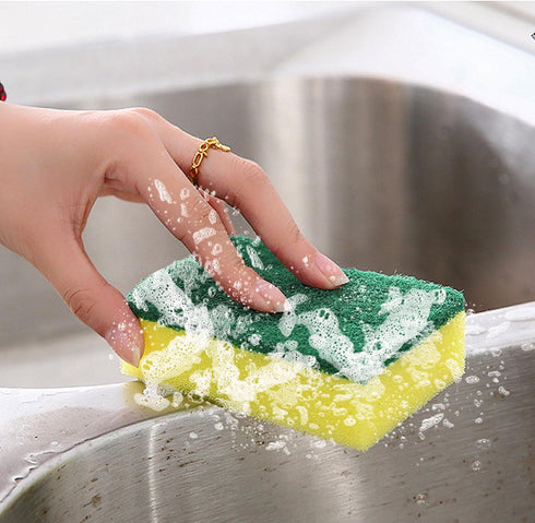 Dishwashing Sponges Bulk, Kitchen Cleaning Scouring Pad Non Scratch Dish Sponges, Washing Dishes Wipes Scrubbers Short Term Rental Supplies for Tr...