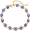 Evil Eye Anklet,14K Gold Evil Eye Anklet Bracelets for Women Dainty Ojo Luck Anklet (Gold navy evil eye anklet)...