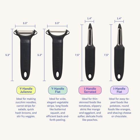 GIR: Get It Right Stainless Steel Swivel Potato & Vegetable Peeler - I-Shaped Red Ergonomic Handle - Swivel Blade for Fruit & Carrot Peeling & Che...