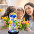 QUELIEN Beauty and Beast Rose,Galaxy Flower Rose Gift for Girlfriend?Glass Flower Roses?Unique Gifts for Women, Christmas, Birthday,Thanksgiving,A...