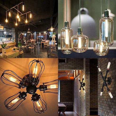 XININSUN T10 Frosted LED Bulbs Warm White 2700K,Dimmable 6W LED Tubular Edison Bulbs 60 Watt Equivalent,600LM, E26 Medium Base Lamp Bulb for Desk ...