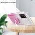 TJS Compatible with Samsung Galaxy A02S Case, with Tempered Glass Screen Protector, Metal Ring Magnetic Support Kickstand Tone Shinny Glitter Girl...