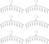 Clothes Hanger with 10 Clips Laundry Drying Rack 6 Pack, Clothes Drying Rack Stainless Steel Sock Hangers Windproof Clip and Drip Hanger for Dryin...