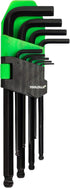 Allen Key Set - 9 Piece Hex Key Set with advanced Ball End Design and Precision Machined Tips for easy fixing, higher strength and durability (bik...