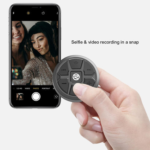Recoil Waterproof Bluetooth Media Button Steering Wheel Remote Control for Car Bike Motorbike Boat Powersports Compatible iPhone 15 Pro/15 Samsung...
