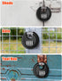 DELSWIN 4 Digit Combination Disc Padlock with Hardened Steel Shackle Combo Lock for Sheds, Storage Unit, School Gym Locker and Fence (Black,1Pcs)...