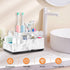 Toothbrush Holder,Bathroom Organizer Countertop, 5 Compartments Multifunctional Storage for Cosmetic, Makeup, Office Stationery Pencil,Toothpaste,...