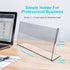 Acrylic Desk Nameplate Holder, 12PC L-Shaped Sign Stand for Table Display, Clear Business Cards Holder Custom Name Plate Holder for Office Busines...
