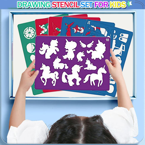 30 Pieces Drawing Stencils Set for Kids, Plastic Drawing Painting Stencil Templates for Kids Crafts School Art Projects, Journal Stencil with 400+...