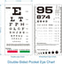 Pocket Eye Chart, Double-Sided Pocket Snellen Eye Chart 6 Feet and Rosenbaum Pocket Eye Chart 36cm, Plastic Eye Chart for Eye Exams 6.5x3.5 Inches...