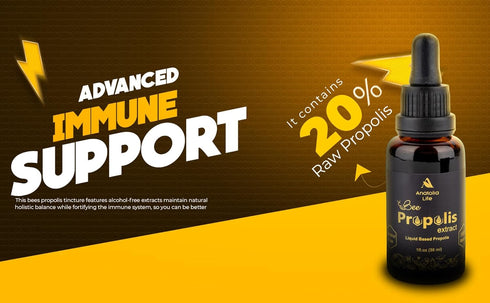 Natural Bee Propolis Extract, 30 mL, Advanced Liquid Tincture Immune System Booster and Seasonal Defense, Pure High Potency Herbal Supplement, Non...