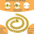 Heavy Duty Cuban Link Chain Dog Collars 15MM Gold/Silver Stainless Steel Metal Walking Training Collars with Cute Secure Design Buckle, Chew Proof...