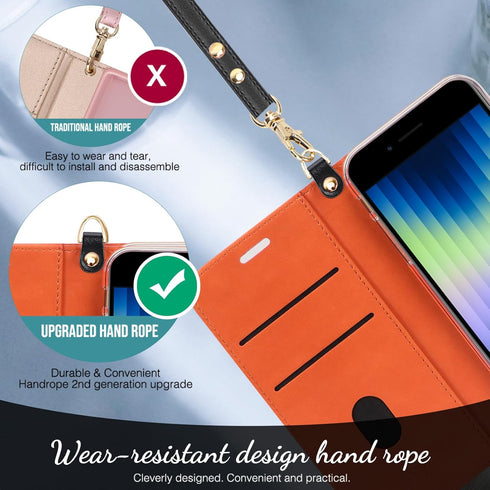 FYY Designed for iPhone SE Case 2022 (3rd Gen) / iPhone SE Case 2020 (2nd Gen) / iPhone 7 Case/iPhone 8 Case, Luxury PU Leather Wallet Phone Case ...