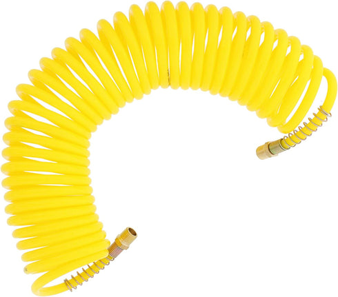ABN Recoil Hose, 1/4in x 25ft – Portable Polyurethane Coil Hose for Air Compressor, Nailer, Sprayer, Staple Gun...
