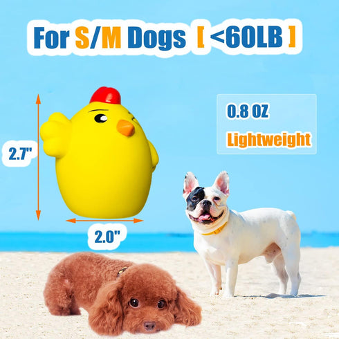 Squeaky Dog Toys for Small Dogs and Medium Breeds, Puppy Small Dog Toys Squeaky Dog Balls 6pcs (2.0 * 2.0 * 2.7inch, for Mini, Small, Medium Breed...