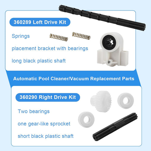 ???????? ?????????????? Pool Cleaner Replacement Parts,360289 Left Drive 360290 Right Drive Kit, for Pentair Rebel Kreepy Krauly Warrior Automatic...