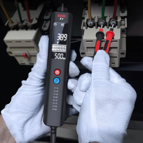 BSIDE EBTN LCD Voltage Detector, 3-Line Display Non-Contact AC Voltage Tester Pen, Adjustable Sensitivity, Dual Range 6V-1000V/90V-1000V Electrici...