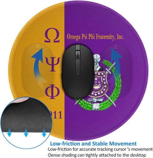 Psi Phi Mouse Pad Series Anti-Slip Mouse Mat for Office Computer Mousepads Round Gaming Mouse Pad 7.9 X7.9 Inchs...