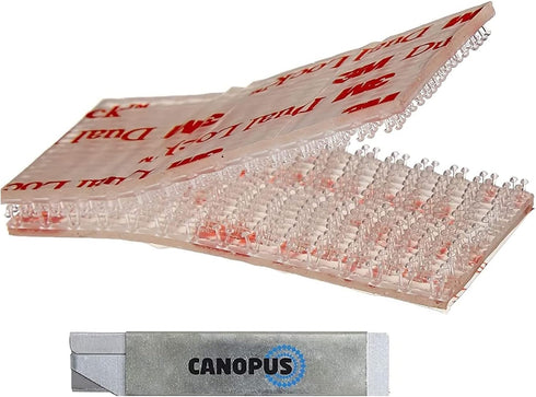 Canopus Hook and Loop SJ3560, 1in x 2in, 12 Pack (6 Pairs), Waterproof Reclosable Fastener, Self Adhesive Pads, Picture Hanging Pads, Transponder ...