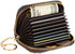 Credit Card Wallet, Zipper Leather Card Cases Holder for Men Women, RFID Blocking, Keychain Wallet (Small Bee)...