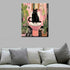 Black Cat Sit on Toilet Oil Painting Paint by Number Kits 16 x 20 inch Canvas Abstract Botanical Pink Green DIY Painting for Kids Students Adults ...