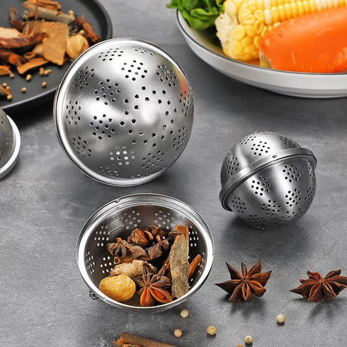 Spice Ball Extra Large for Cooking, Tea Infuser, Stainless Steel Tea Ball Strainer Spice Infuser, Soup Seasonings Seperation Basket with Extended ...