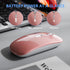 Slim Rechargeable Wireless Silent Mouse – 2.4G Wireless & Bluetooth Technology - Flexible Connection Modes via Bluetooth, USB or Type C for Laptop...