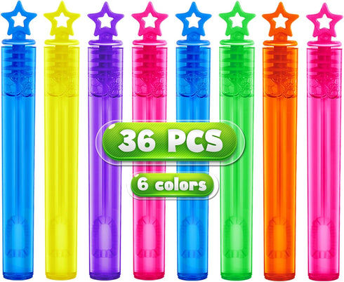 36 Pieces Mini Bubble Wands,Bubble Party Favors Assortment Toys for Kids,Themed Birthday, Halloween, Goodie Bags, Carnival Prizes, Wedding, Bubble...
