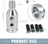 Gear Shift Knob Adapter Kit Universal with 4 Rubber Hoses M12x1.25 Lever Cover Head Metal...