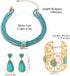 FUNOJOY Pearl Collar Statement Necklace for Women Chunky Pearl Costume Jewelry Sets for Women Including Pearl Earrings Pearl Bracelets Simulated P...