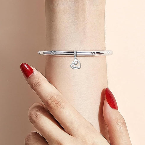 I Love You Heart Dangle Charms Compatible with Pandora Bracelet Necklace for Mom Daughter Grandma Granddaughter Nana Auntie Wife Sister Best Frien...