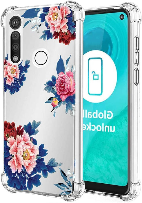 Phone Case for Moto G Fast, Motorola G Fast Case for Girls Women, Clear Slim Shockproof Pattern Soft Flexible TPU Back Phone Protective Cover Case...