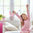 KDtech Kids Alarm Clock with Night Light 6 Ringtones, Cute Pink Bunny Digital Alarm Clock for Kids, Touch Control and Rechargeable Sleep Trainer C...