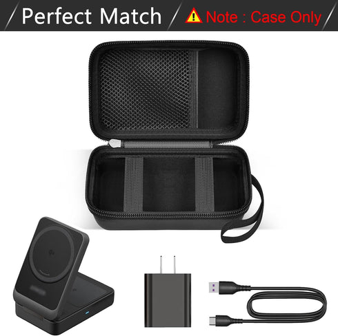 Case for Anker MagGo 3-in-1 Charging Station, MagSafe Wireless Charger Stand, Foldable Magnetic Charging Station Storage Holder Bag for Apple Watc...