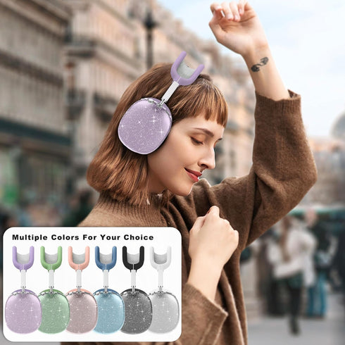 for AirPods Max case Cover,Anti-Scratch Ear Pad Case Cover/Ear Cups Cover/Headband Cover for AirPods Max. Clear Soft TPU and Silicone,Skin Scratch...