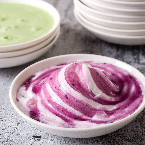 UIBFCWN 3 Oz Ceramic Dipping Bowls, Soy Sauce Dish & Bowl, Small Dipping Sauce Bowls, Flat Cat Dish, Mini Appetizer Plates for Side Dishes, Condim...