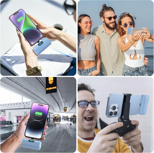 Small Portable Charger for iPhone,Upgraded 5000mAh PD Fast Charging Power Bank,Mini Plug-in Battery Pack Backup Charger Compatible with iPhone 14/...