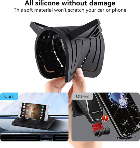Car Dashboard Phone Holder, Universal Adjustable Silicone Gel Car Phone Mount Cell Phone Holder Cradle Stand......